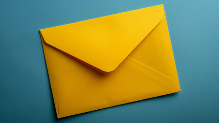 yellow envelope with solid background