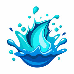 Freshwater splash vector illustration