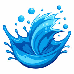 Freshwater splash vector illustration