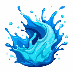 Freshwater splash vector illustration