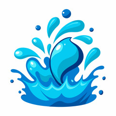 Freshwater splash vector illustration