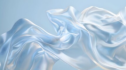 Obraz premium Clear Fabric Flying solid background