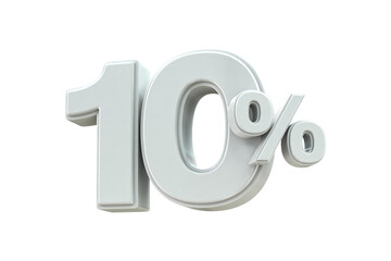 3d sales discount Number 10 percentage price tag for discount sale promotion concept by 3d render