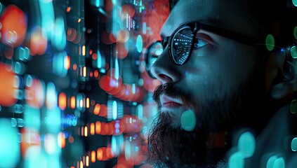 Executive using AI technology for efficient management, AI Generated