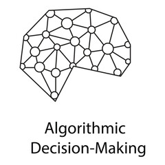 Fototapeta premium Algorithmic Decision-Making Icon. Vector Icon Design