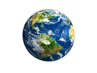 Photo of the earth on isolated background