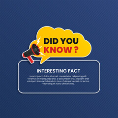 Obraz premium Did your know information background think and ask interesting fact