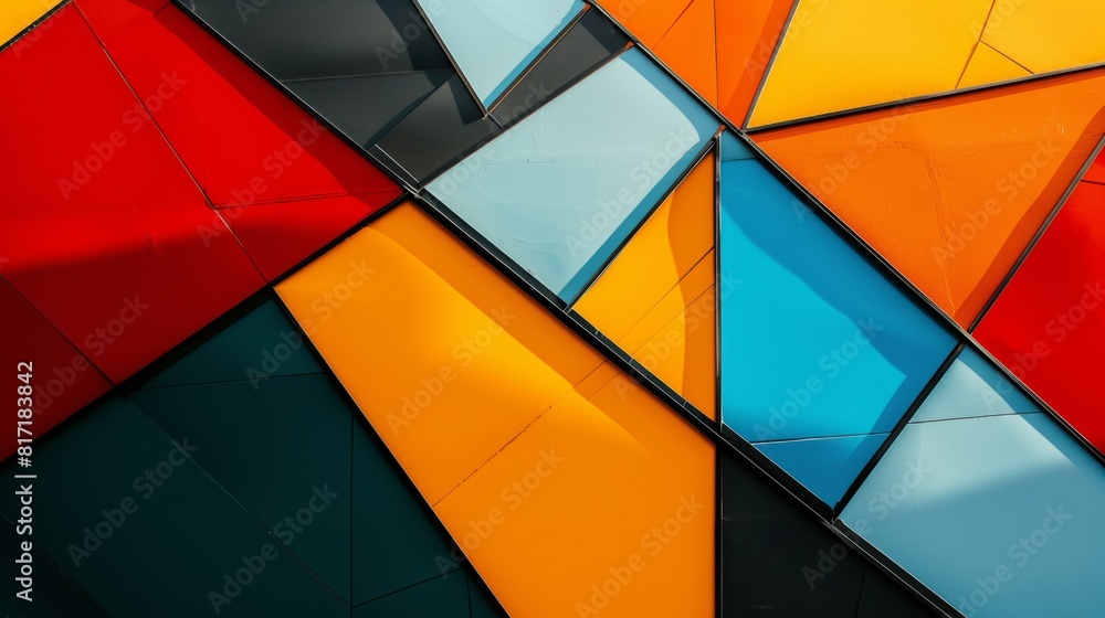Poster close-up of bold geometric patterns for modern graphic design or website backgrounds.