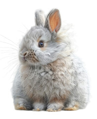 Obraz premium rabbit animal portrait isolated on transparent background, generated ai