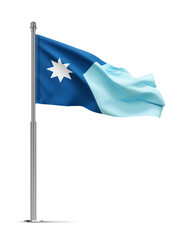 Minnesota flag - U.S. state - isolated on white background. 3d-rendering