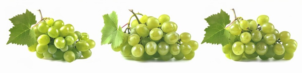 green grapes isolated on white background