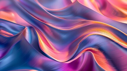 Fototapeta premium A colorful, wavy line with a gold and tan background