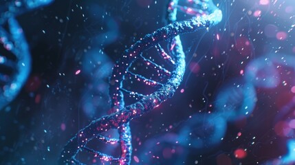 DNA molecule, human cell structure in biotechnology medical research