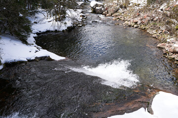 Spindleruv Mlyn, Czech Republic - April 27, 2024 - The White Elbe is a left-side tributary of the...