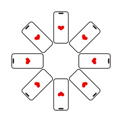 mobiles hearts