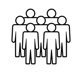 Symbol, ikona ludzi. Plik wektorowy.