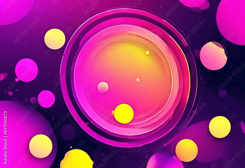 Poster 'dark colorful abstract circle banner your layout blurred pink new vector yellow background website 
