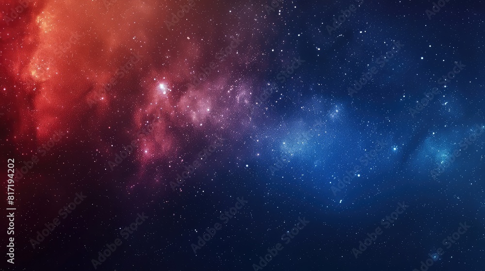 Wall mural bright futuristic sky with clouds and stars - abstract computer generated illustration. digital art 