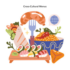 Multicultural Influence. Flat Vector Illustration