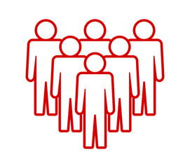 Symbol, ikona ludzi. Plik wektorowy.