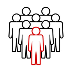 Symbol, ikona ludzi. Plik wektorowy.