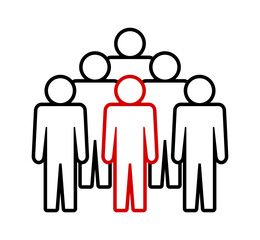 Symbol, ikona ludzi. Plik wektorowy.