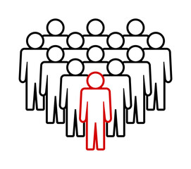 Symbol, ikona ludzi. Plik wektorowy.