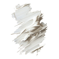 Smear cream white_color of transparent background.