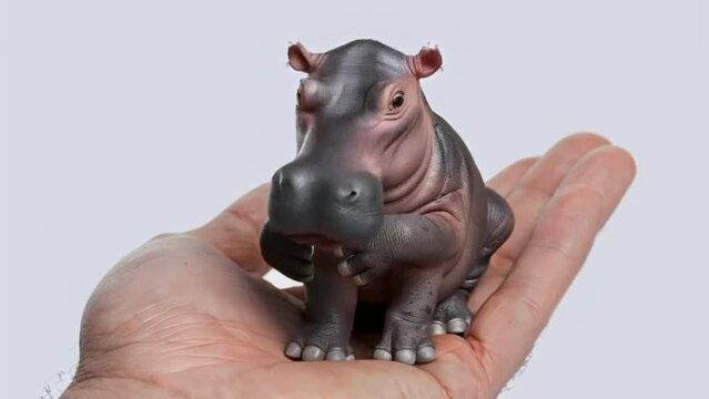 hippopotamus on hand