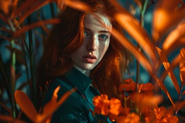 girl portrait fashion style colors