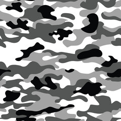 gray military camouflage pattern, background repeat, fabric texture