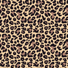 
seamless leopard pattern leather texture vector fashion background