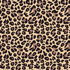  seamless leopard pattern leather texture vector fashion background © Sanvel