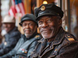 African American Veterans Gathering at Street Cafe