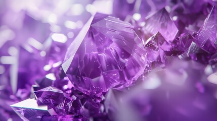 A close up of purple crystals