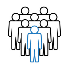 Symbol, ikona ludzi. Plik wektorowy.