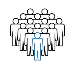 Symbol, ikona ludzi. Plik wektorowy.