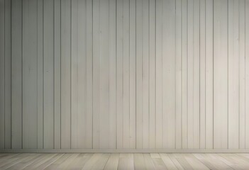 Naklejka premium Wall Interior Design White Wooden Empty