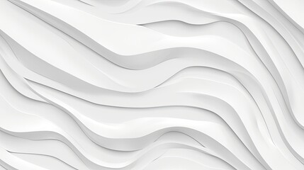 a seamless pattern depicting waves of light and shadow in pristine white, ideal for use as a decorative panel on walls. SEAMLESS PATTERN