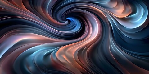 Obraz premium Neon Swirls of Blue and Pink Illuminating a Dark Background. Concept Neon Lights, Swirls, Blue, Pink, Dark Background