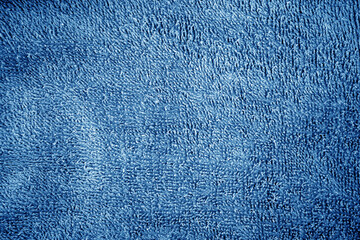 Blue bath towel texture.