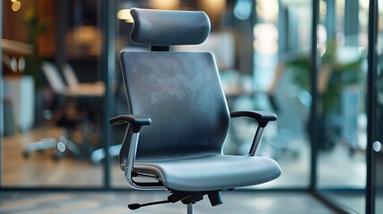 A comfortable ergonomic chair with adjustable armrests and lumbar support.