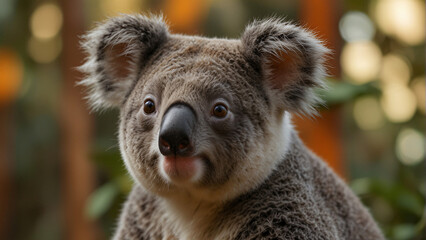 Fototapeta premium a cute and beautiful koala, macro