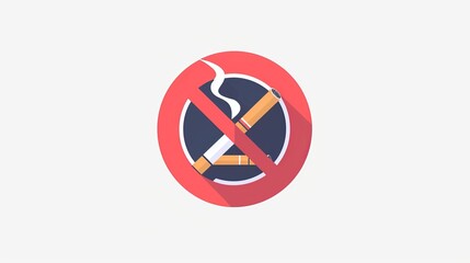 An illustration of a no-smoking and no-vaping sign, featuring cigarette, vape, and smoke symbols enclosed in a prohibition circle, isolated on a white background.