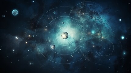 Obraz premium Planet and space background. Astrology.