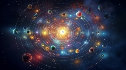 Planet and space background. Astrology.