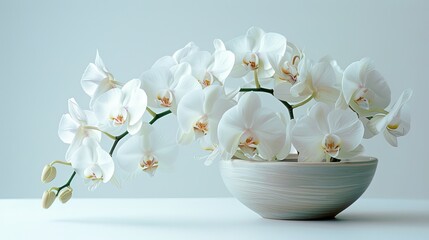 Serene Still Life with White Orchid