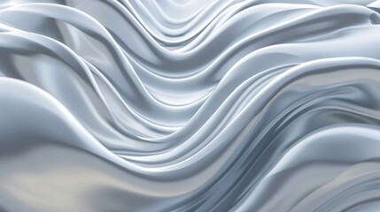 Obraz premium A silver fabric with a wave pattern
