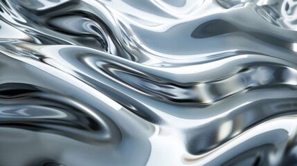 A silver fabric with a wave pattern