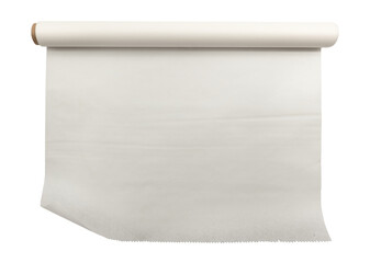 Roll of parchment paper for baking on a white background. Parchment paper isolate. homemade baking